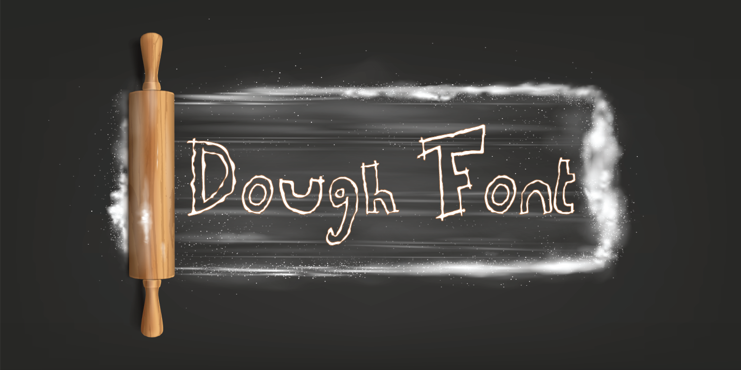 Beispiel einer Dough Regular-Schriftart